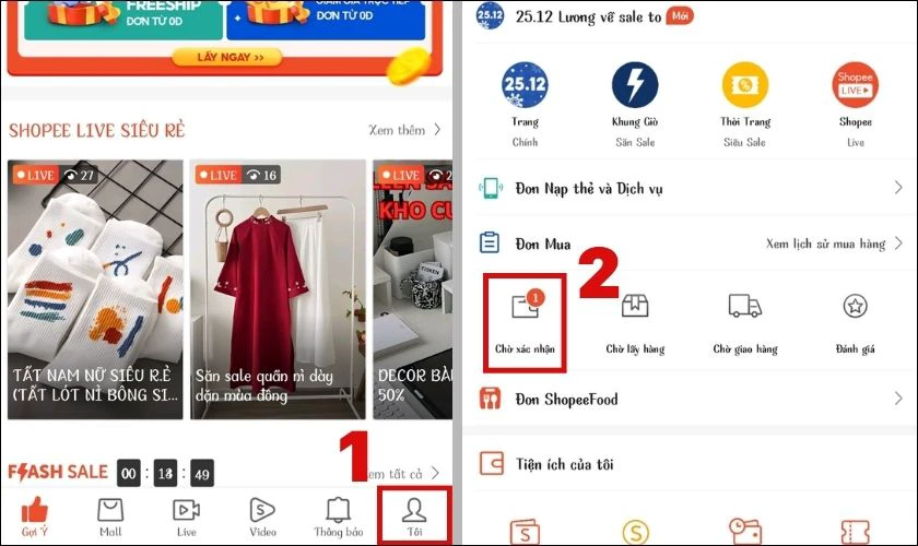 Cách hủy đơn hàng trên shopee khi đang chờ xác nhận